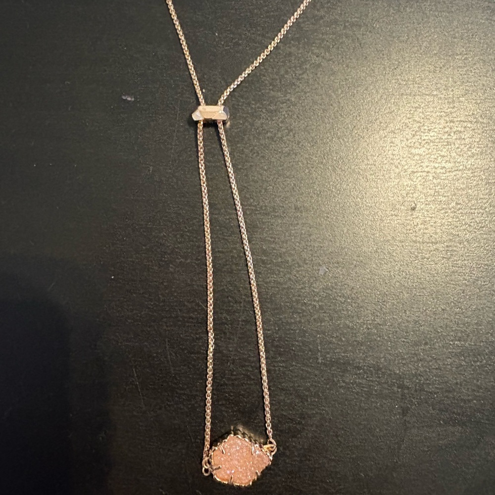 Kendra Scott Rose Gold Drusy Necklace - Picture 3 of 8